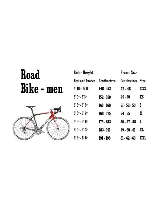 Mens Bmx Bike Size Chart