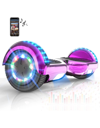 LED Bluetooth Hoverboard - Chrome Pink