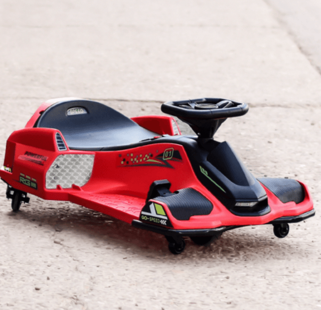 Drift Rider 360 24V Electric Go Kart Red with EVA Rubber Wheels