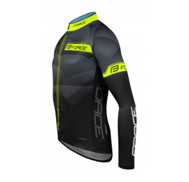 Force Best Long Sleeve Jersey - Black/Fluo