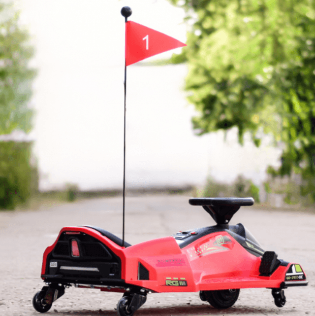 Drift Rider 360 24V Electric Go Kart Red with EVA Rubber Wheels