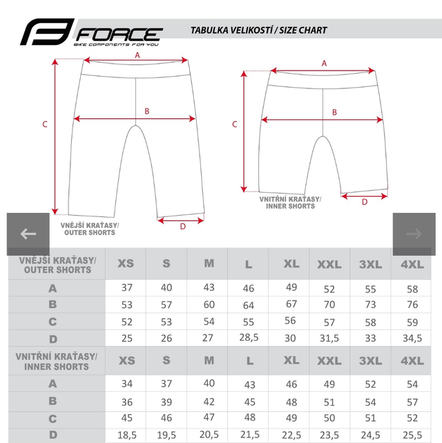 Force MTB-11 Gel Padded Shorts 