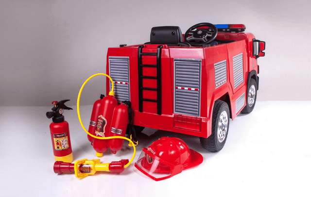 12V Fire Engine Ride On & Acc