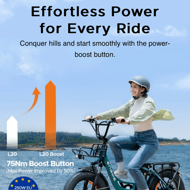 Engwe L20 Boost Electric Bike - Green