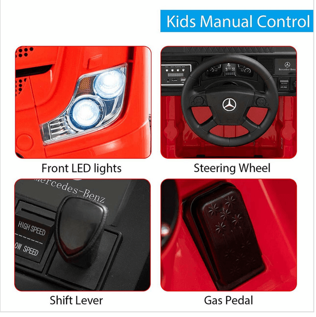 Licensed Mercedes Benz Actros Red 24V Electric Ride On Truck  