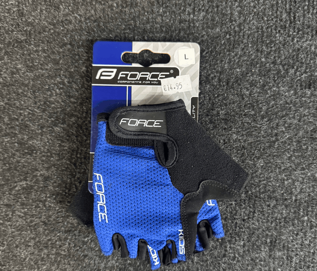 Force Kids Cycling Mitts - Blue 
