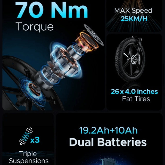 Engwe X26 Electric Bike - Grey 
