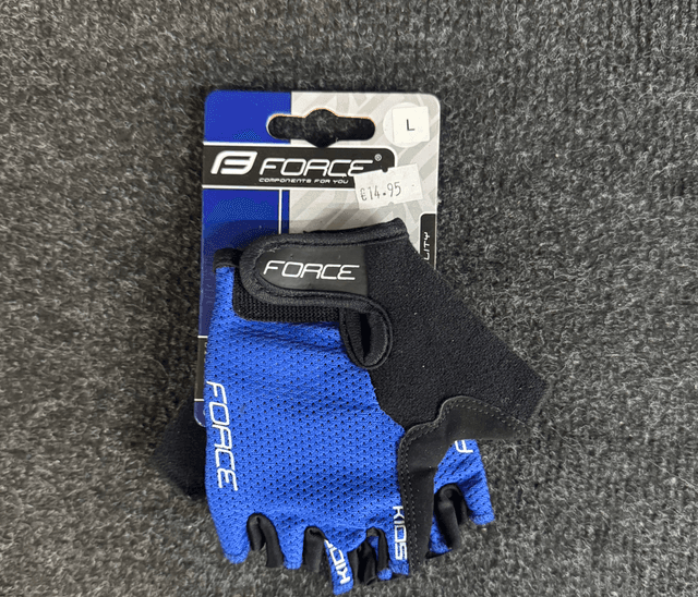 Force Kids Cycling Mitts - Blue 