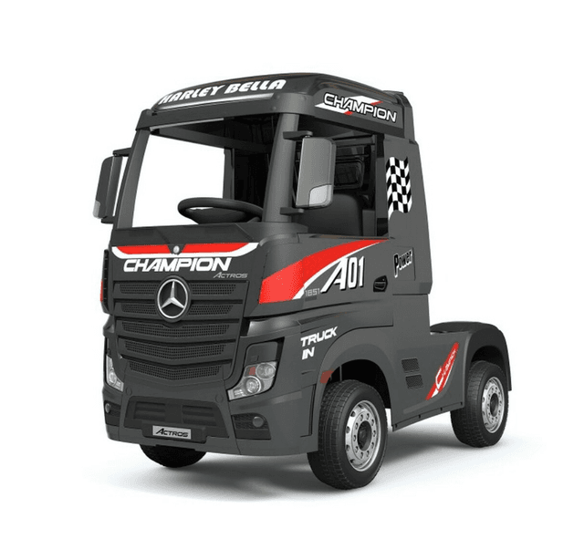 Licensed Mercedes Benz Actros Black 24V Electric Ride On Truck